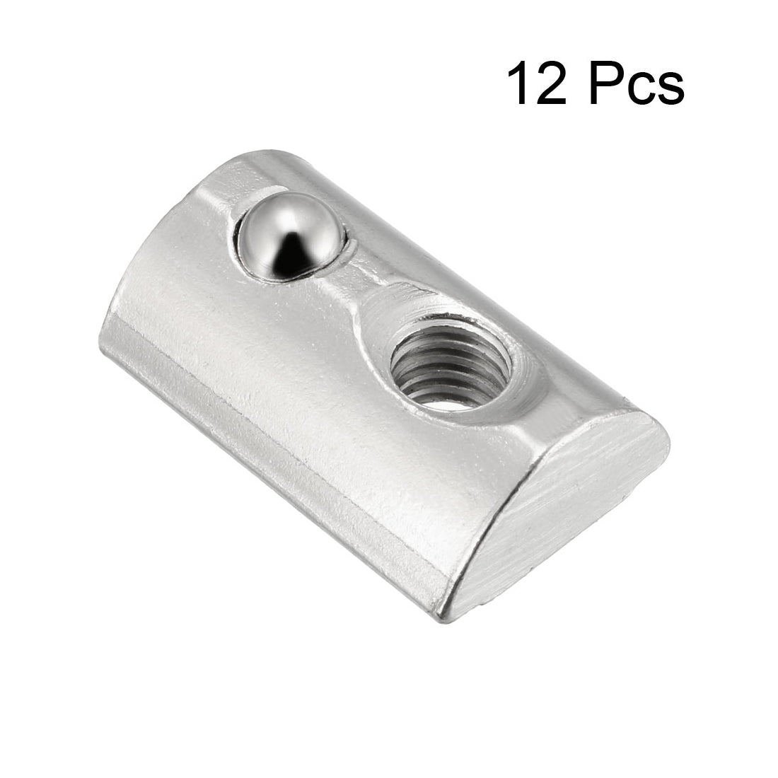 uxcell Uxcell Roll-In Spring M6 T Nut 4545 Series Aluminum Extrusion, for 9.8mm T Slot 12 Pcs