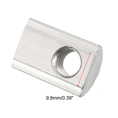 Harfington Uxcell Roll-In Spring M8 T Nut 4545 Series Aluminum Extrusion, for 9.8mm T Slot 12 Pcs