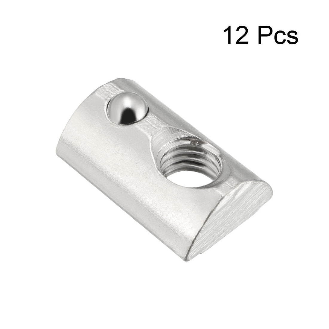 uxcell Uxcell Roll-In Spring M8 T Nut 4545 Series Aluminum Extrusion, for 9.8mm T Slot 12 Pcs