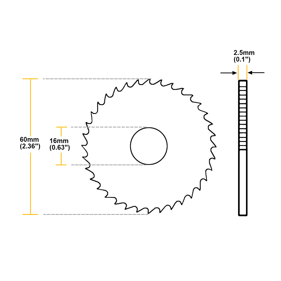 uxcell Uxcell HSS Saw Blade 36 Tooth Circular Cutting Wheel