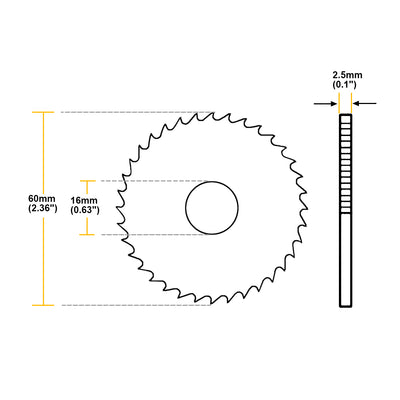 Harfington Uxcell HSS Saw Blade 36 Tooth Circular Cutting Wheel