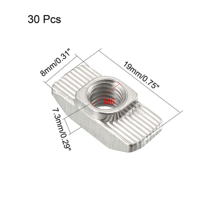 Harfington Uxcell 30Stk T-Muttern für 4040 Serie stranggepresstem Aluminium Profil M6-Gewinde