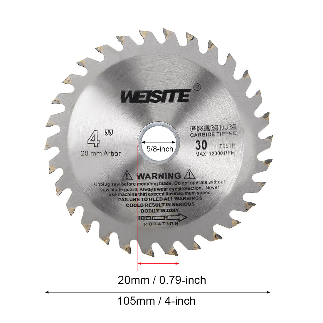 uxcell Uxcell Circular Saw Blade, Carbide Tipped Slitting Saw