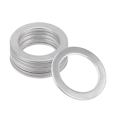 Harfington Uxcell 15Pcs 18mm x 26mm x 0.8mm 304 Stainless Steel Flat Washer for Screw Bolt