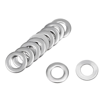 Harfington Uxcell 300 Pcs 10mm x 5.5mm x 0.8mm 304 Stainless Steel Flat Washer for Screw Bolt