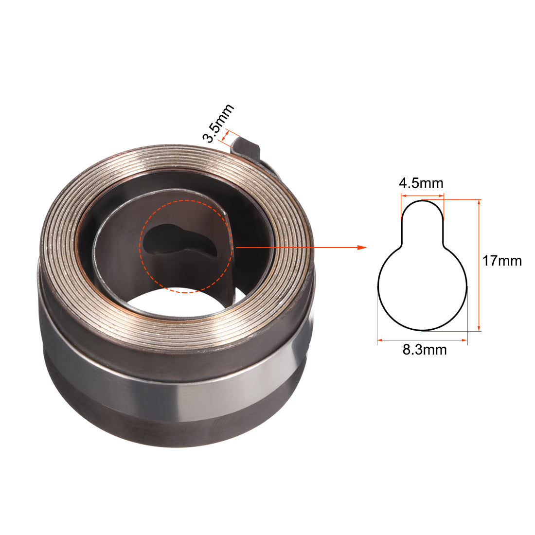 uxcell Uxcell Drill Press Spring Quill Feed Return Coil Spring 1100mm 45x25x0.7mm