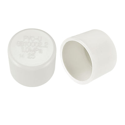 Harfington Uxcell 25mm PVC Pipe Cap Fitting, Slip Socket External End Caps 10 Pcs