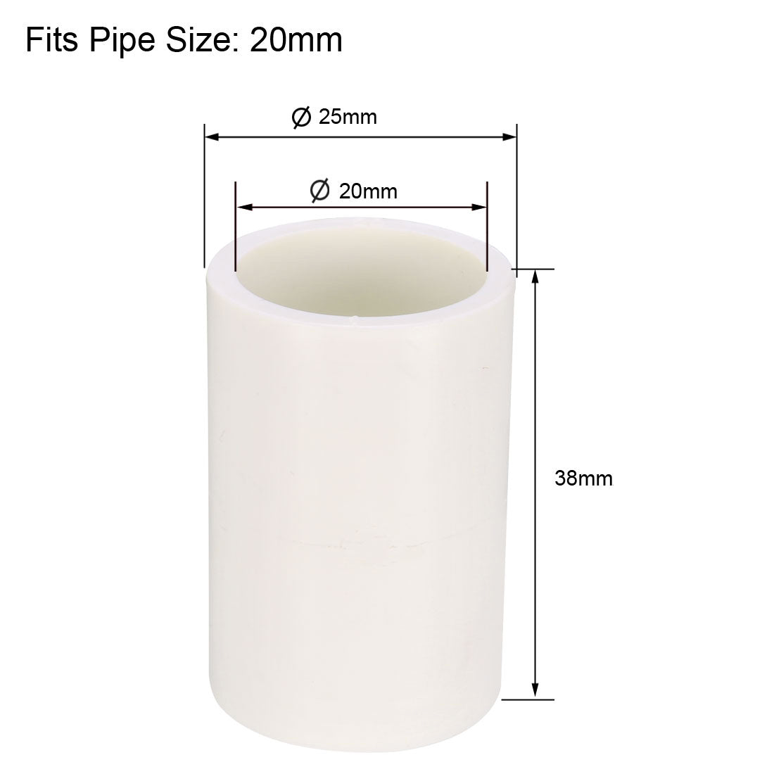 uxcell Uxcell 5 Stk. Gerader PVC Rohrverschraubung Rohr Verschraubung Verbinder Kupplungsadapter Anschluss 20mm