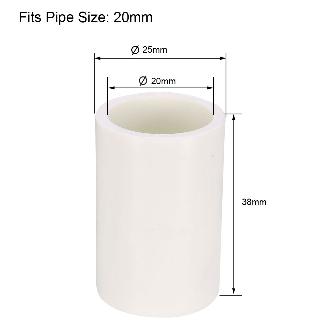 uxcell Uxcell 20mm Straight Metric PVC Pipe Fitting Coupling Adapter Connector 10 Pcs