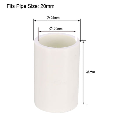 Harfington Uxcell 20mm Straight Metric PVC Pipe Fitting Coupling Adapter Connector 10 Pcs