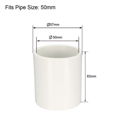 Harfington Uxcell 5 Stk.Direkt PVC Rohr Montage Kupplung Adapter Verbinder 50mm de