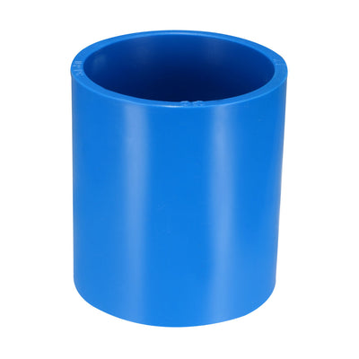 Harfington Uxcell 50mm Straight Metric PVC Pipe Fitting Coupling Adapter Connector Blue 2 Pcs