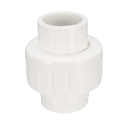 Harfington Uxcell 20mm Slip x 20mm Slip Metric PVC Pipe Fitting Union Solvent Socket Quick Connector 4pcs