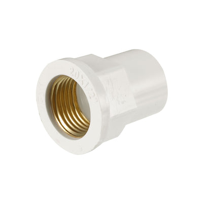 Harfington Uxcell 20mm Slip x 1/2 PT Female Brass Thread PVC Pipe Fitting Adapter