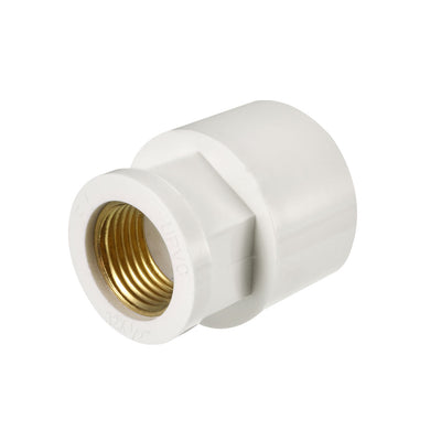 Harfington Uxcell 32mm Slip x 1/2 PT Female Brass Thread PVC Pipe Fitting Adapter