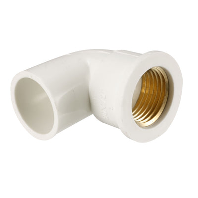 Harfington Uxcell 20mm Slip x 1/2PT Female Threaded 90 Degree PVC Pipe Fitting Elbow