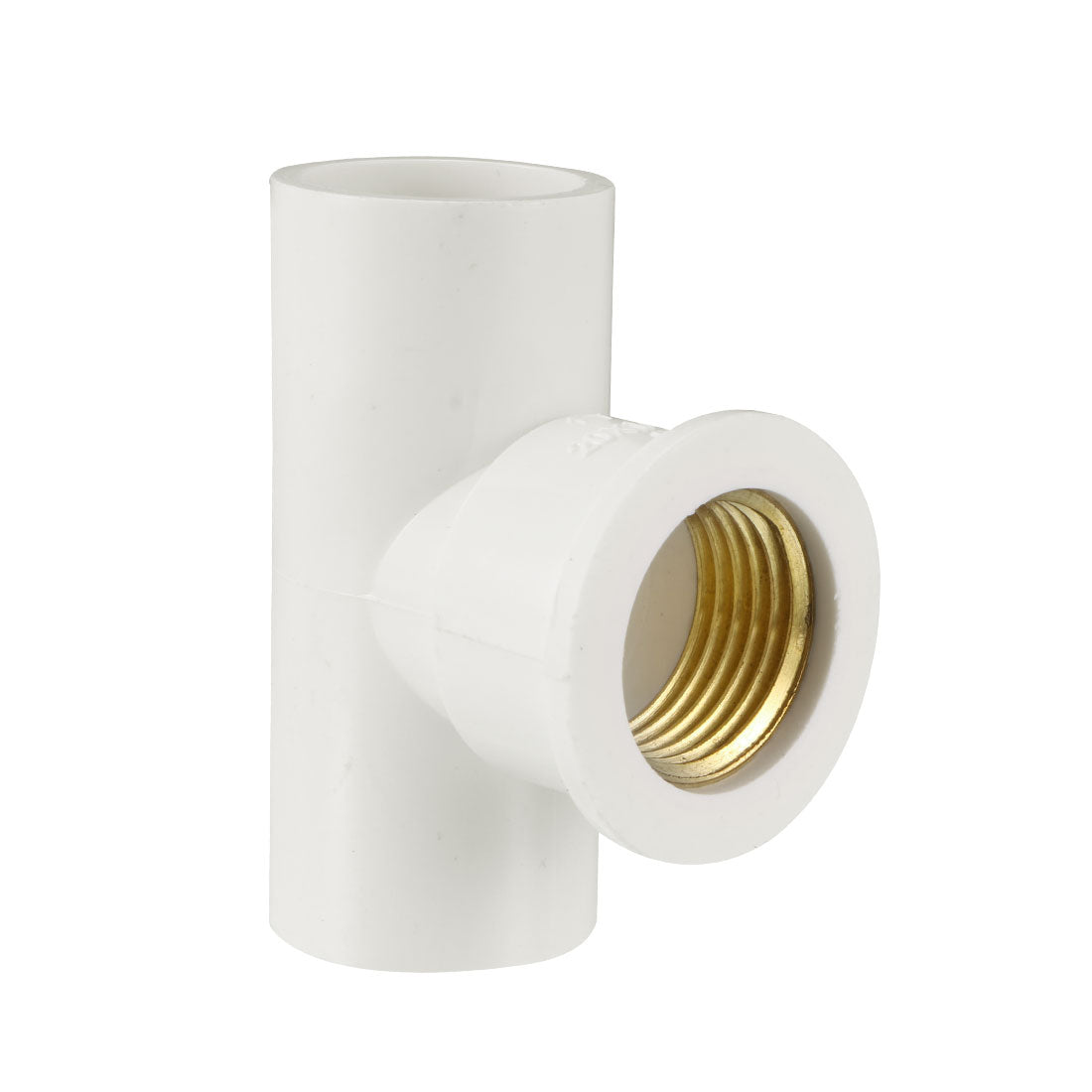 uxcell Uxcell 20mm x 1/2PT Female x 20mm Slip PVC Pipe Fitting Tee T-shaped 2 Pcs