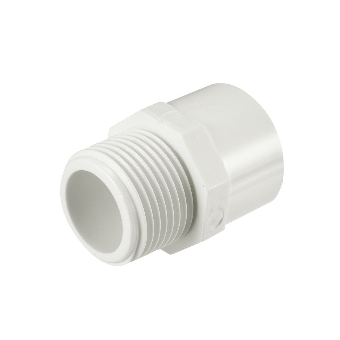 uxcell Uxcell 25mm Slip x 3/4 PT Male Thread PVC Pipe Fitting Adapter Connector 5 Pcs