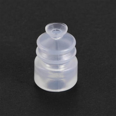 Harfington Uxcell Clear White Soft Silicone Waterproof Vacuum Suction Cup 5mmx5mm Bellows Suction Cup