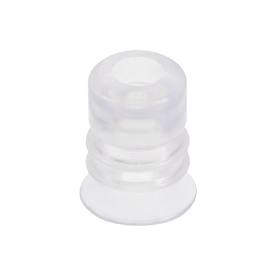 Harfington Uxcell Clear White Soft Silicone Waterproof Vacuum Suction Cup 12mmx5mm Bellows Suction Cup