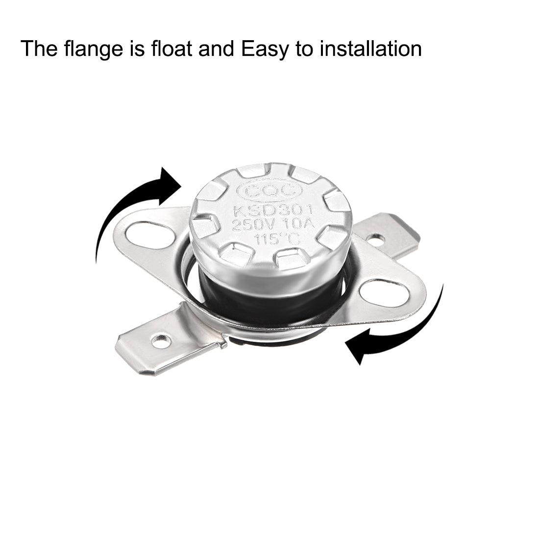 uxcell Uxcell 2pcs Temperatur Steuerschalter Thermostat110 °5 10A normal geschlossen N.C de