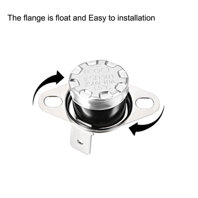 Harfington Uxcell Temperature Control Switch , Thermostat , KSD301 65°C , 10A , Normally Open N.O 2pcs