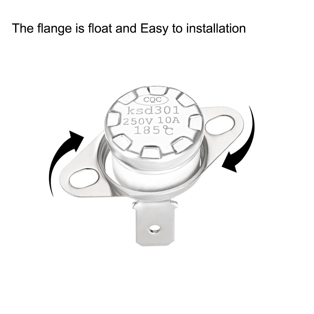 uxcell Uxcell Temperature Control Switch , Thermostat , KSD301 185°C , 10A , Normally Closed N.C 2pcs,Ceramic Material