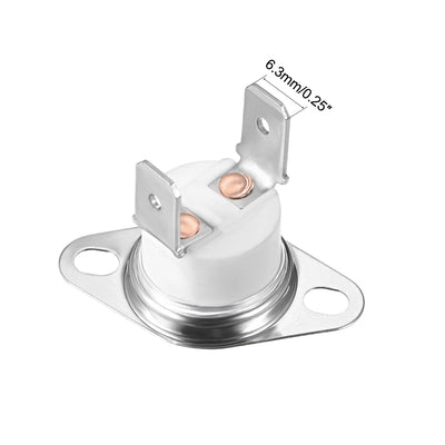 Harfington Uxcell Temperature Control Switch , Thermostat , KSD301 185°C , 10A , Normally Closed N.C 2pcs,Ceramic Material