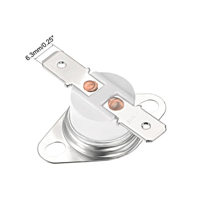 Harfington Uxcell 5Stk Temperaturschalter Thermostat Normalerweise offen 210°C 10A N.C 6,3mm Pin de