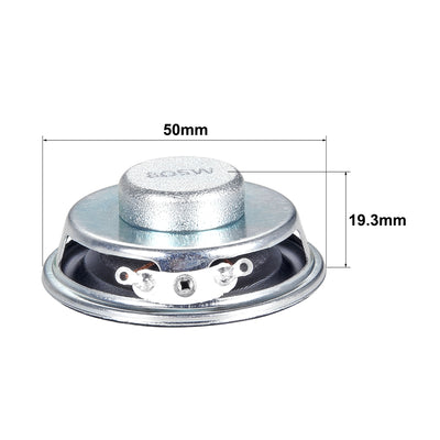 Harfington Uxcell 5W 8 Ohm Lautsprecher 50mm runde Form für DIY Audio Lautsprecher