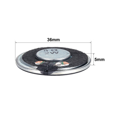 Harfington Uxcell 2W 8 Ohm DIY Audio Speaker Loudspeaker 36mm Round Shape 2pcs