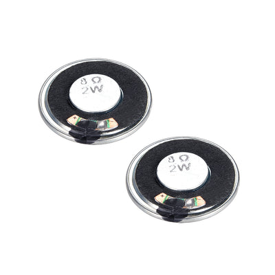 Harfington Uxcell 2W 8 Ohm DIY Audio Speaker Loudspeaker 36mm Round Shape 2pcs