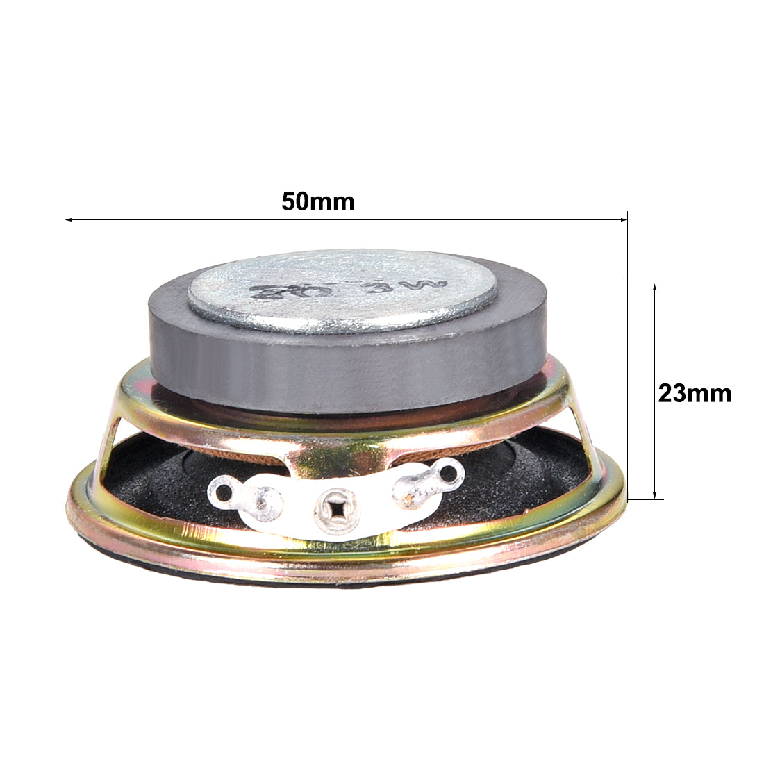 uxcell Uxcell 2Stk 3W 4 Ohm Lautsprecher 50mm runde Form für DIY Audio Lautsprecher