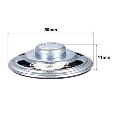 Harfington Uxcell 1W 8 Ohm DIY Audio Speaker Loudspeaker 50mm Round Shape 2pcs