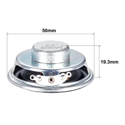 Harfington Uxcell 2Stk 5W 4 Ohm Lautsprecher 50mm runde Form für DIY Audio Lautsprecher