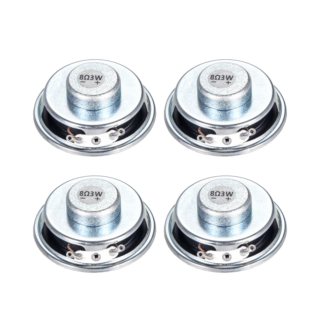 uxcell Uxcell 4Stk 3W 8 Ohm Lautsprecher 50mm runde Form für DIY Audio Lautsprecher