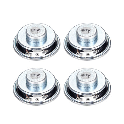 Harfington Uxcell 4Stk 3W 8 Ohm Lautsprecher 50mm runde Form für DIY Audio Lautsprecher