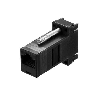 Harfington Uxcell RJ45 to VGA Extender Adapter RJ45 Female Enternet to DB15 Male Port for Multimedia Video Black 5pcs