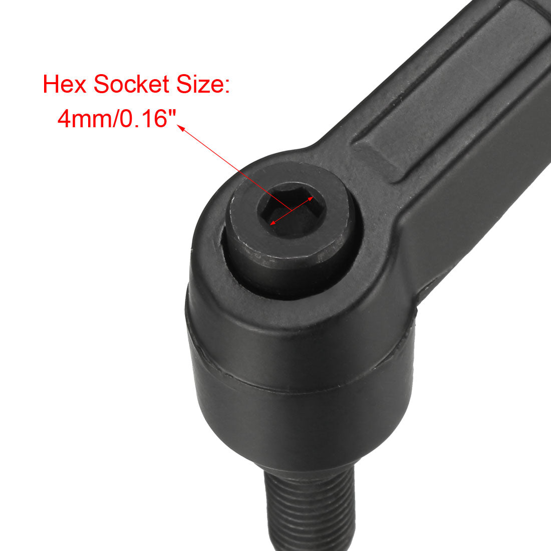 Uxcell Uxcell M12 x 60mm Handle Adjustable Clamping Lever Thread Push Button Ratchet Male Threaded Stud