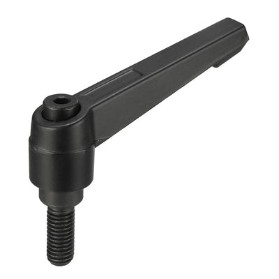 Harfington Uxcell M12 x 60mm Handle Adjustable Clamping Lever Thread Push Button Ratchet Male Threaded Stud