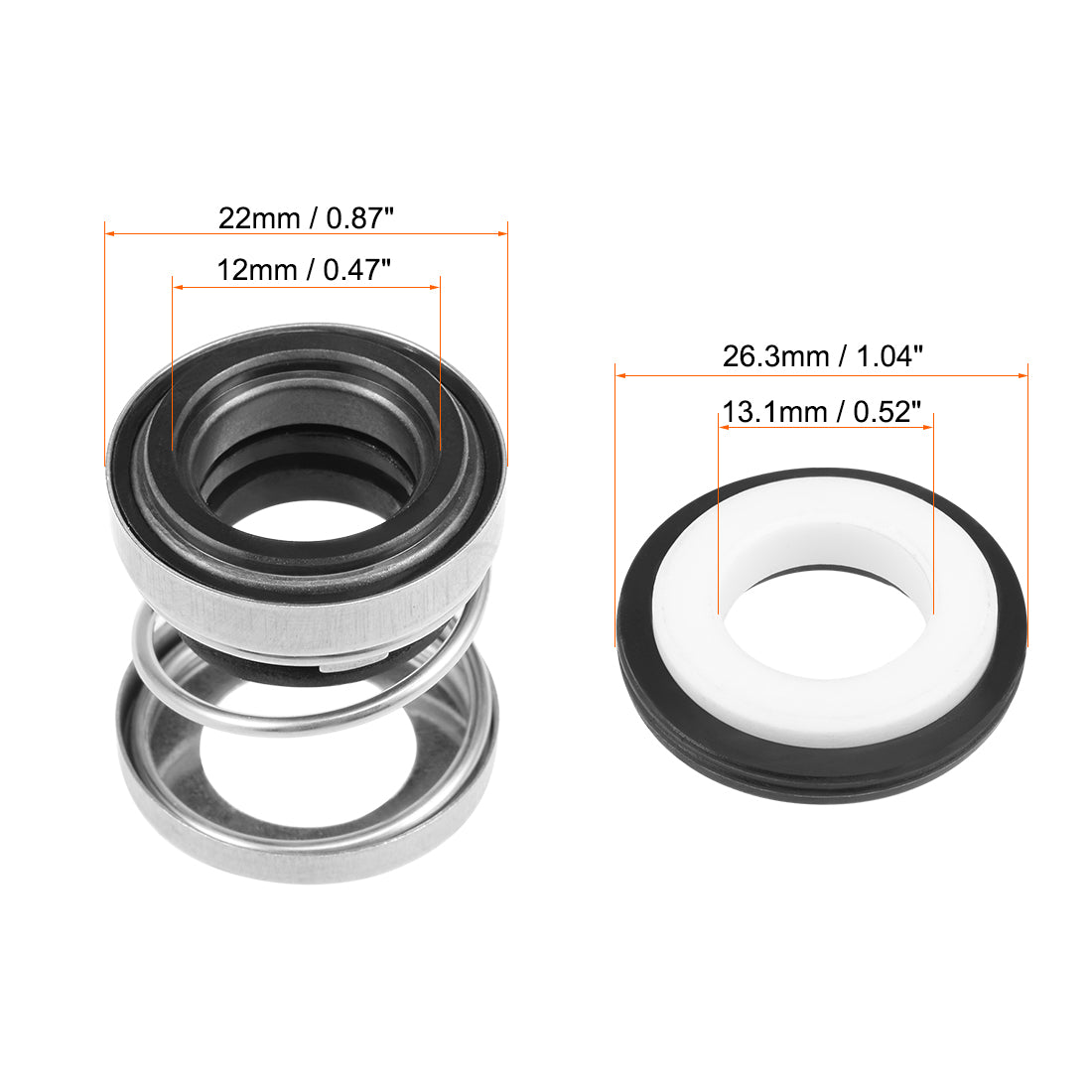 uxcell Uxcell Mechanical Shaft Seal Replacement for Pool Spa Pump 108-12