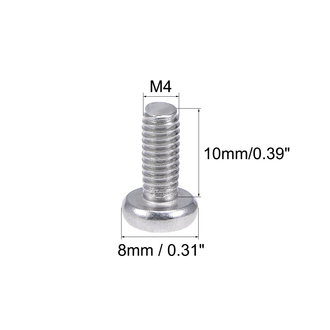 uxcell Uxcell Machine Screws Pan Phillips Cross Head Screw, Fasteners Bolts 30Pcs