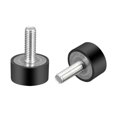 Harfington Uxcell Thread Rubber Mounts,Vibration Isolators,Cylindrical w Studs  2pcs