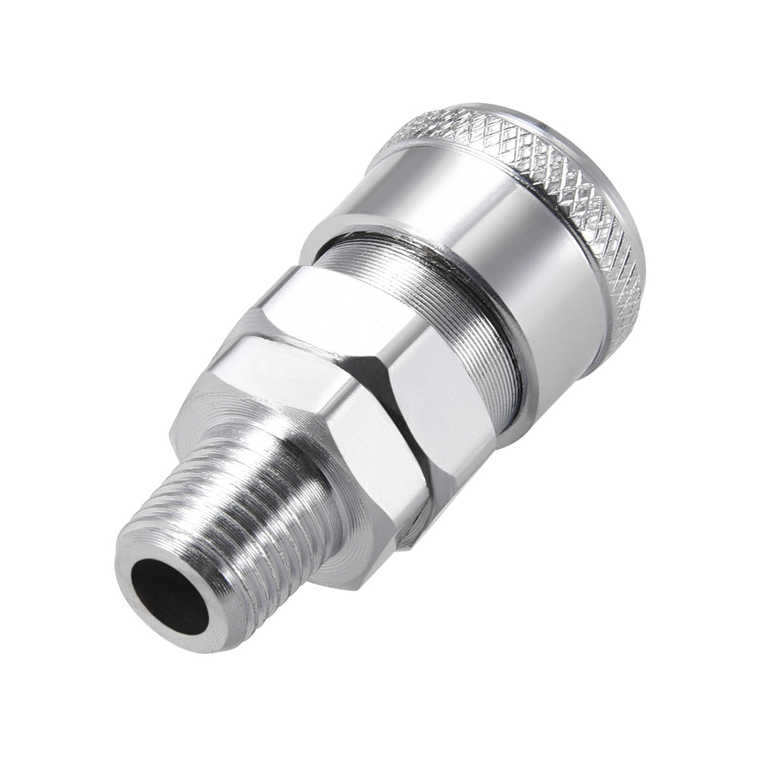 uxcell Uxcell Air Hose accoupler ,Pressure  Accessories 1/4" G Male Nipple to 0.51" Female Socket Quick Connect accoupler Fittings