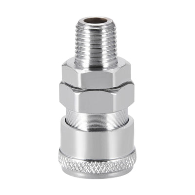 Harfington Uxcell Air Hose accoupler ,Pressure  Accessories 1/4" G Male Nipple to 0.51" Female Socket Quick Connect accoupler Fittings