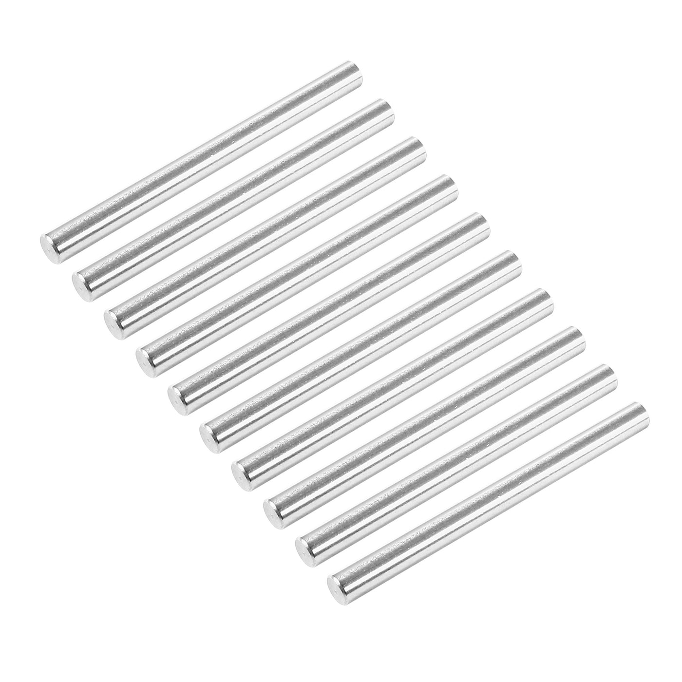 uxcell Uxcell 10Pcs 5mm x 60mm Dowel Pin 304 Stainless Steel Shelf Support Pin Fasten Elements Silver Tone