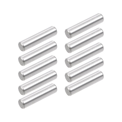 Harfington Uxcell 10Pcs 6mm x 25mm Dowel Pin 304 Stainless Steel Shelf Support Pin Fasten Elements Silver Tone