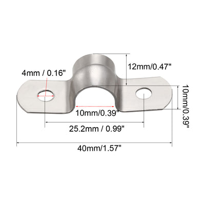 Harfington Uxcell Rigid Pipe Strap, Tube Tension Tube Clip Clamp