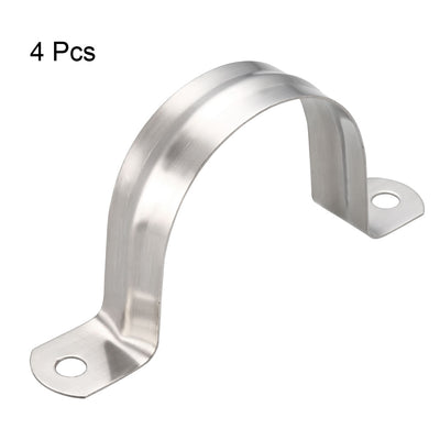 Harfington Uxcell Rigid Pipe Strap Tube 304 Stainless Steel Tension Tube Clip Clamp