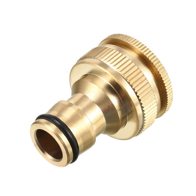 Harfington Uxcell Brass Garden Hose Threaded  Connector, 1/2 PT and 3/4 PT Female Thread  Adapter